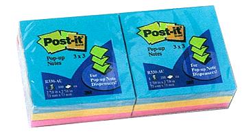 Post-it Pop Up Note R330 73x73mm Ultra Assort 6pk